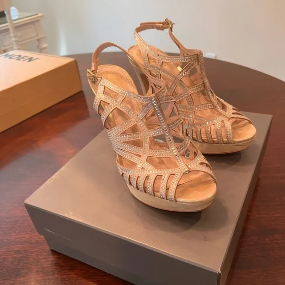 Vince Camuto | Shoes | Champagne Colored Vince Camuto Evening Sandal |  Poshmark